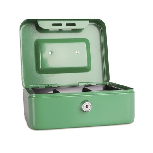 Pénzkazetta, 20x16x9 cm, DONAU, zöld