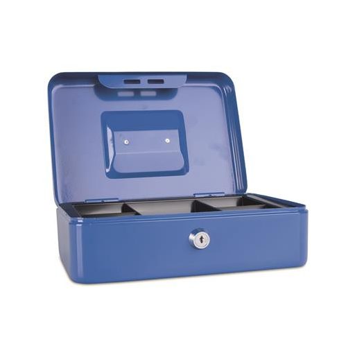 Pénzkazetta, 25x18x9 cm, DONAU, kék