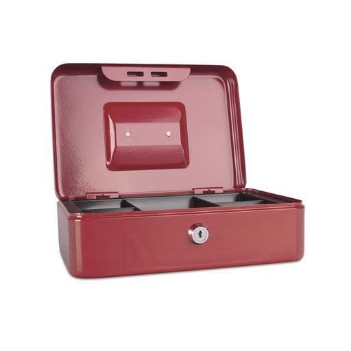Pénzkazetta, 25x18x9 cm, DONAU, piros