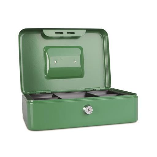 Pénzkazetta, 25x18x9 cm, DONAU, zöld