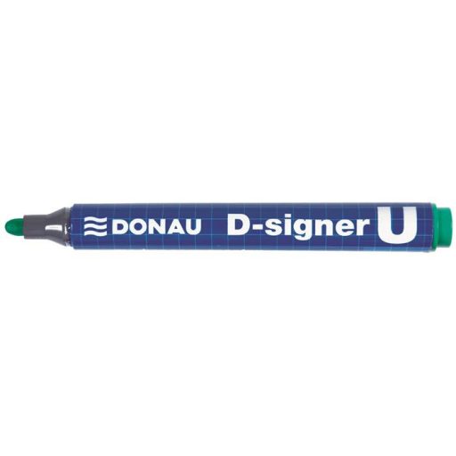 Alkoholos marker, 2-4 mm, kúpos, DONAU "D-signer U", zöld