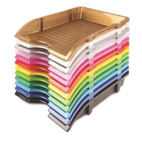   Irattálca, műanyag, törhetetlen, DONAU "Solid", gyöngyház