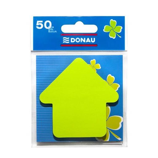 Öntapadó jegyzettömb, nyíl alakú, 50 lap, DONAU, zöld