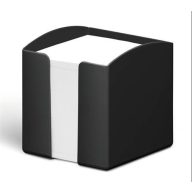   Jegyzettömbtartó, műanyag, 100x100 mm, feltöltve, DURABLE "ECO", fekete