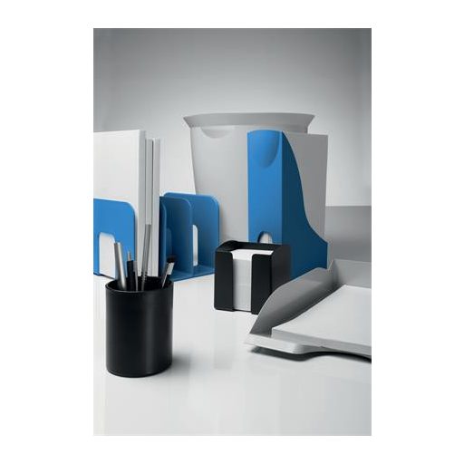 Jegyzettömbtartó, műanyag, 100x100 mm, feltöltve, DURABLE "ECO", fekete