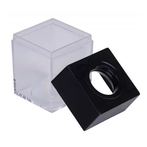 Gemkapocstartó, mágneses, négyszögletű, OFFICE PRODUCTS, átlátszó-fekete