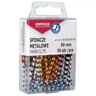 Gemkapocs, 50 mm, csíkos, OFFICE PRODUCTS, színes