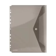   Irattartó tasak, A4, PP, patentos, lefűzhető, DONAU, füstszínű