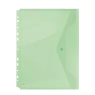  Irattartó tasak, A4, PP, patentos, lefűzhető, DONAU, zöld