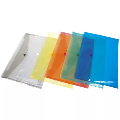 Irattartó tasak, A4, PP, patentos, DONAU, piros