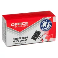 Bindercsipesz, 19 mm, OFFICE PRODUCTS, fekete