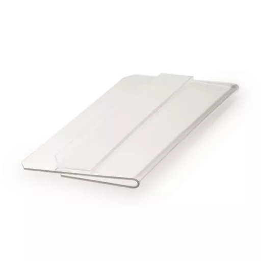 Logisztikai zseb, 100x38 mm, fekvő, DURABLE "HARD COVER", öntapadó csíkkal, átlátszó