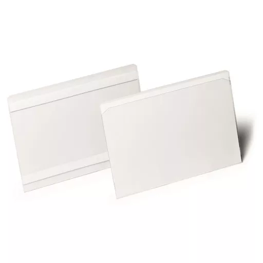 Logisztikai zseb, A5, fekvő, DURABLE "HARD COVER", öntapadó csíkkal, átlátszó
