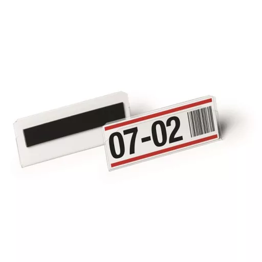Logisztikai zseb, 100x38 mm, fekvő, DURABLE, mágneses, átlátszó