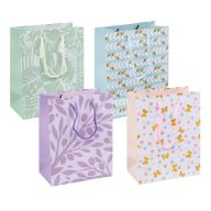   Ajándéktáska zsinórfüles, 18x23x10 cm, DONAU "Home", vegyes minta,