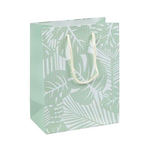 Ajándéktáska zsinórfüles, 18x23x10 cm, DONAU "Home", vegyes minta,