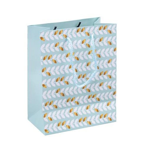 Ajándéktáska zsinórfüles, 18x23x10 cm, DONAU "Home", vegyes minta,