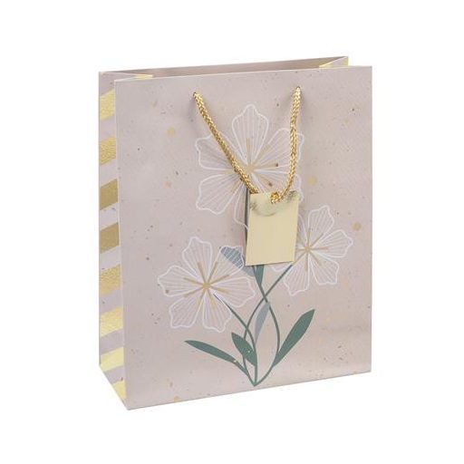 Ajándéktáska, zsinórfüles,  25x30x10cm, DONAU "Home", vegyes minta