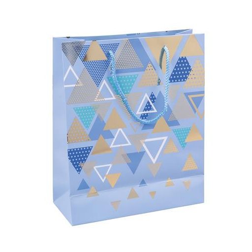 Ajándéktáska, zsinórfüles, 25x30x10 cm, DONAU "Home", vegyes minta