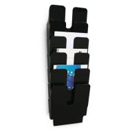   Prospektustartó, fali, álló, A4, DURABLE "FLEXIPLUS 6", fekete