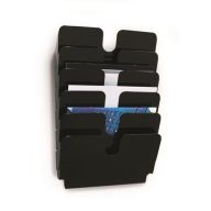   Prospektustartó, fali, fekvő, A4, DURABLE "FLEXIPLUS 6", fekete