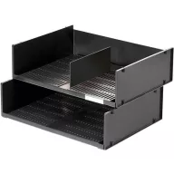   Irattálca, műanyag, fekvő, A3, DURABLE "Optimo", fekete