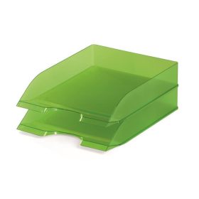   Irattálca, műanyag, DURABLE, "Basic", áttetsző zöld