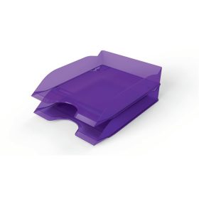   Irattálca, műanyag, DURABLE, "Basic", áttetsző lila