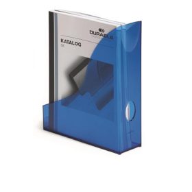   Iratpapucs, műanyag, 73 mm, DURABLE, "Basic", áttetsző kék