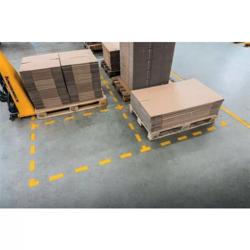 Padlójelölő matrica, 100 mm, DURABLE "L", sárga