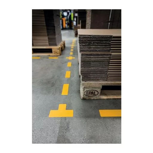 Padlójelölő matrica, 50x150 mm, DURABLE "Csík", sárga