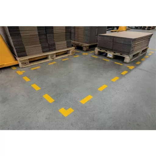 Padlójelölő matrica, 50x150 mm, DURABLE "Csík", sárga