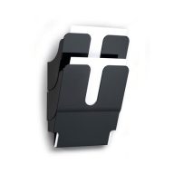   Prospektustartó, fali, álló, A4, DURABLE "FLEXIPLUS 2", fekete