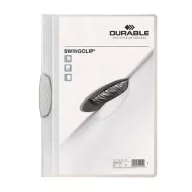   Gyorsfűző, klipes, A4, DURABLE "Swingclip® 30", fehér