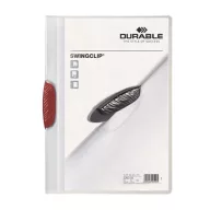   Gyorsfűző, klipes, A4, DURABLE "Swingclip® 30", piros