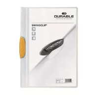   Gyorsfűző, klipes, A4, DURABLE "Swingclip® 30", sárga