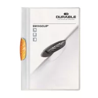   Gyorsfűző, klipes, A4, DURABLE "Swingclip® 30", narancs