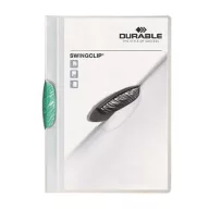   Gyorsfűző, klipes, A4, DURABLE "Swingclip® 30", sötétzöld