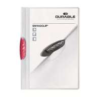   Gyorsfűző, klipes, A4, DURABLE "Swingclip® 30", bíbor