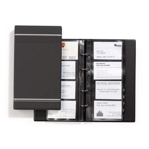 Névjegykártyatartó, 200 db-os, A-Z regiszterrel, álló, DURABLE "VISIFIX®", szürke