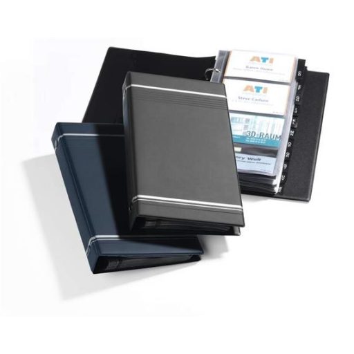 Névjegykártyatartó, 200 db-os, A-Z regiszterrel, álló, DURABLE "VISIFIX®", szürke