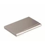   Névjegykártyatartó tárca, fém, 20 db-os, DURABLE, matt ezüst