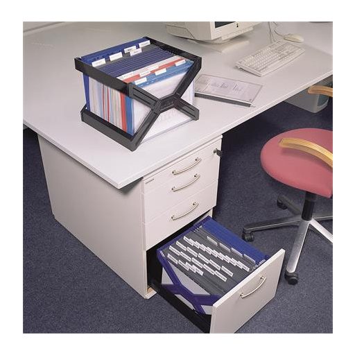 Függőmappa tároló, műanyag, DURABLE, "CARRY® plus", fekete