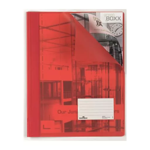 Gyorsfűző, A4, extra erős, széles, DURABLE, piros