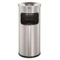   Tűzálló szemetes, kerek, hamutartóval, DURABLE "Safe", ezüst