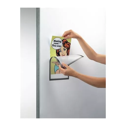 Dokumentumtartó, A4, mágneses, DURABLE, szürke