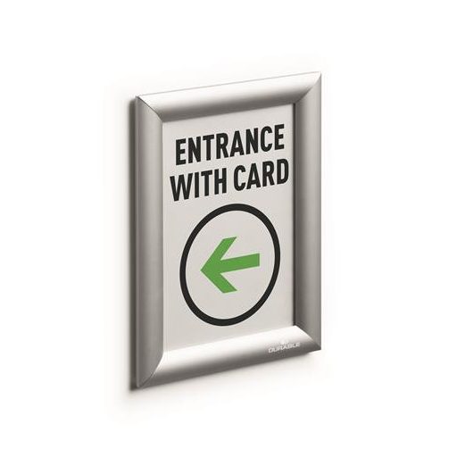 Posztertábla, fali, A5, alumínium keret, DURABLE