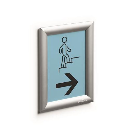 Posztertábla, fali, A5, alumínium keret, DURABLE