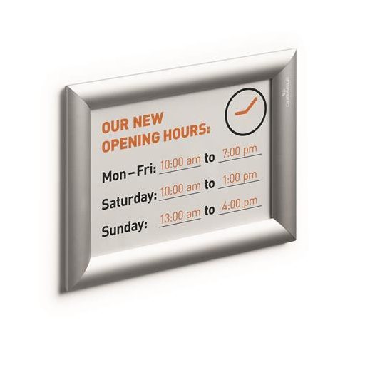 Posztertábla, fali, A5, alumínium keret, DURABLE