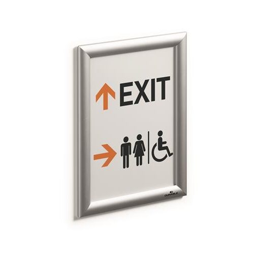 Posztertábla, fali, A4, alumínium keret, DURABLE